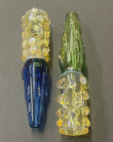 6 Inch Marble Decorated Fumed Hand Pipe